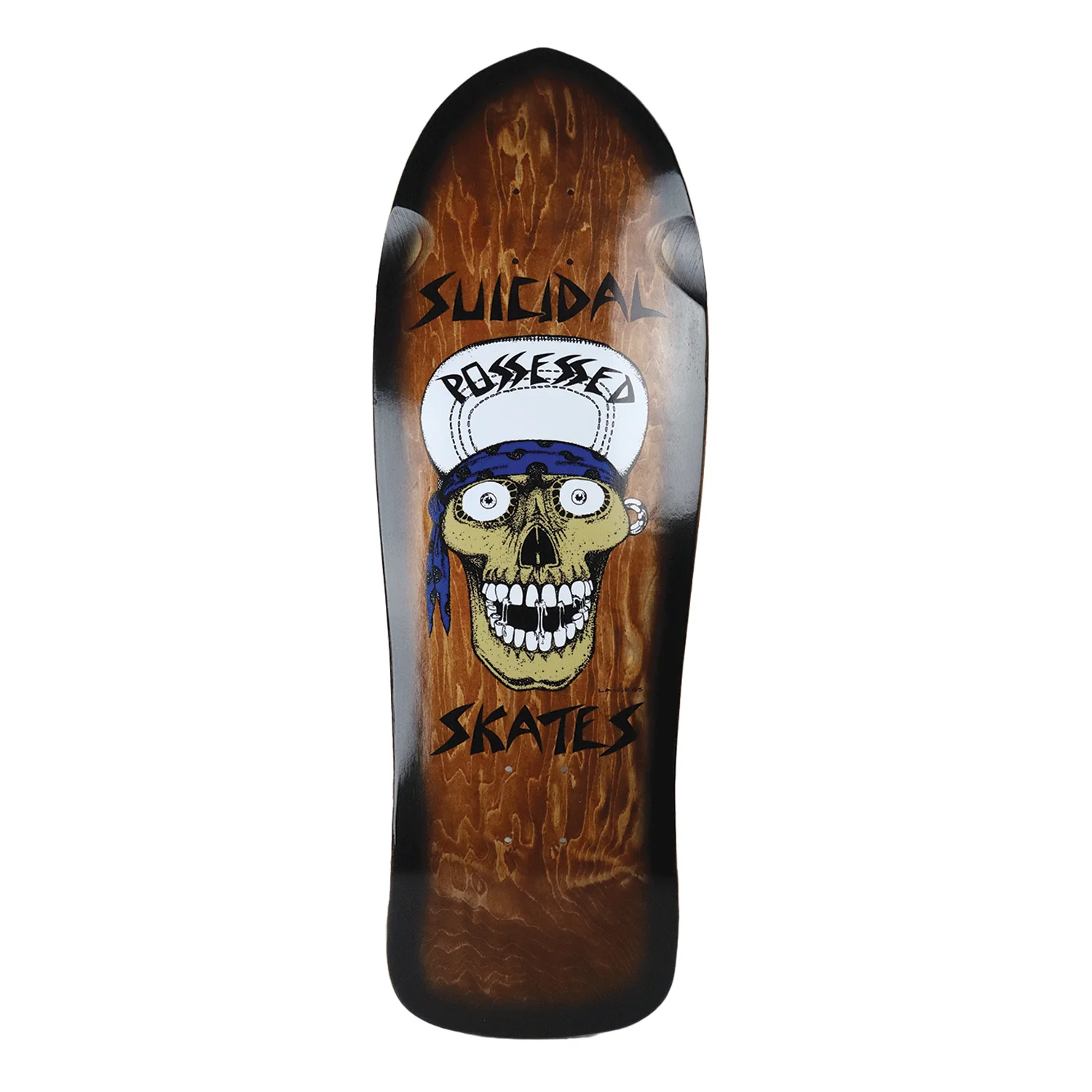 Dogtown Skateboard Deck Suicidal Skates Punk Skull Brown 10.12" x 30.82" Old School