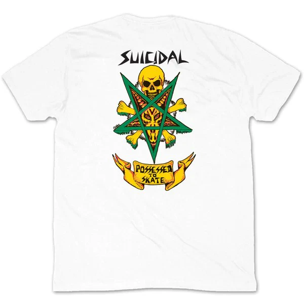 Dogtown Skateboards Shirt Suicidal Skates Possessed to Skate 80s White - Image 2