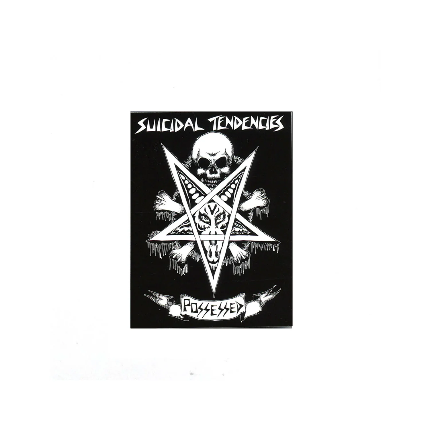 Dogtown Skateboards Sticker Suicidal tendencies Possessed to Skate 80s Black