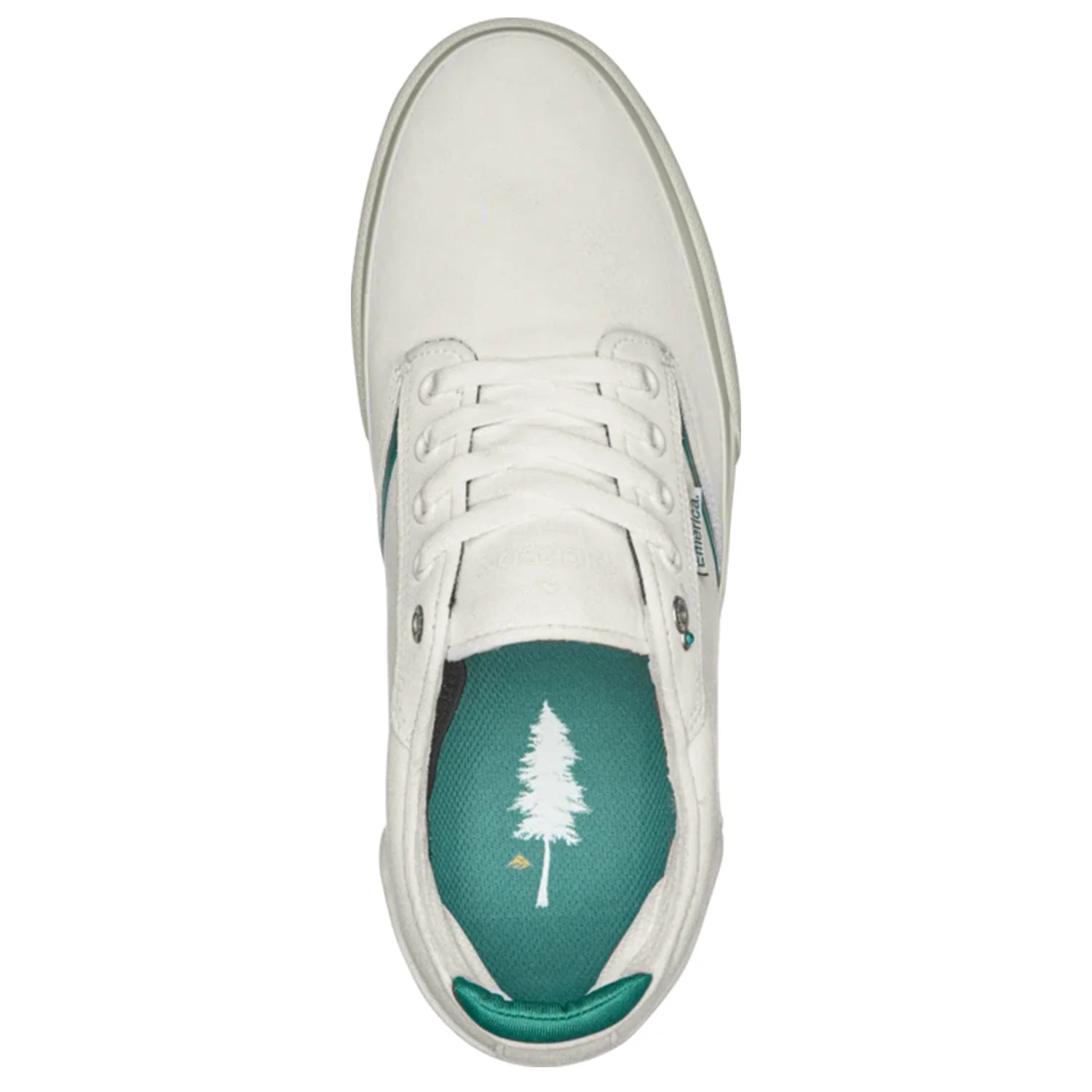 Emerica Skateboard Shoes Dickson White/Green - Image 2