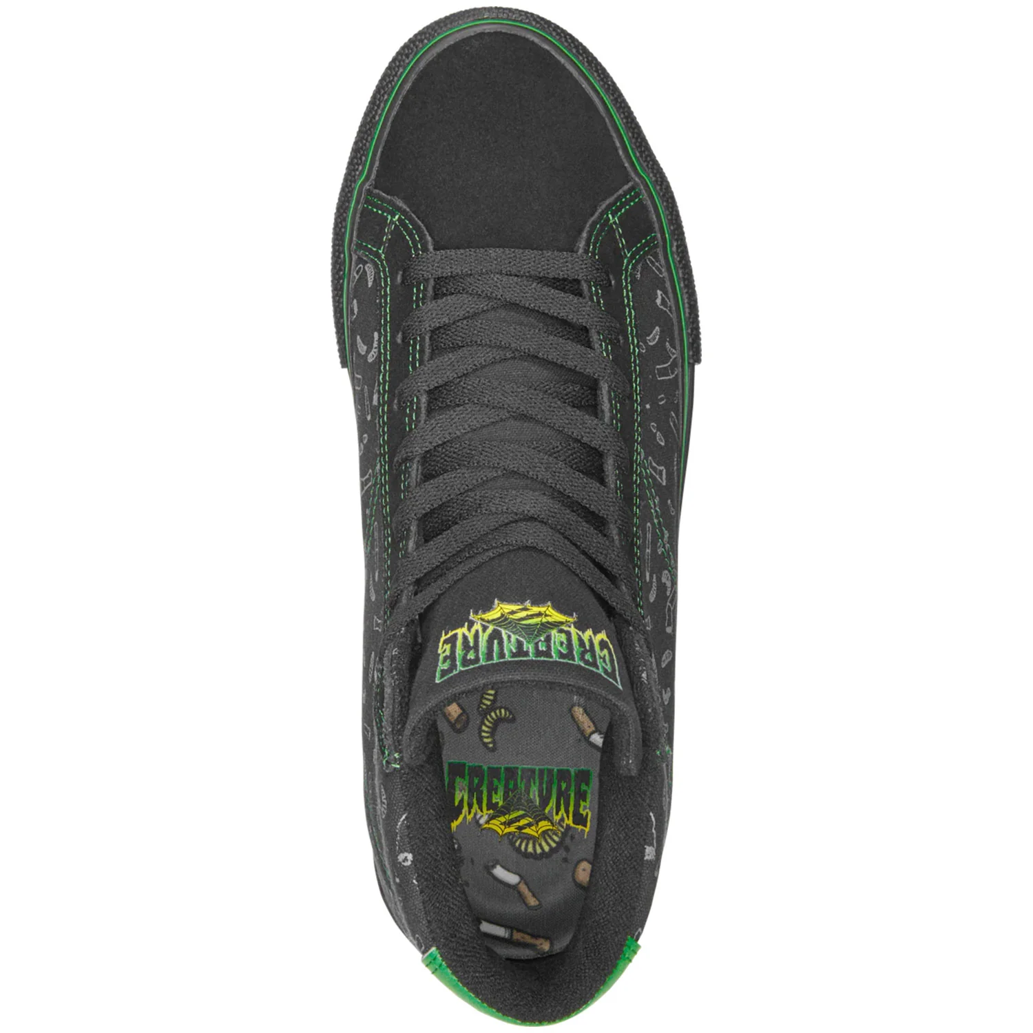 Emerica Skateboard Shoes Omen Hi X Creature Black/Black - Image 2