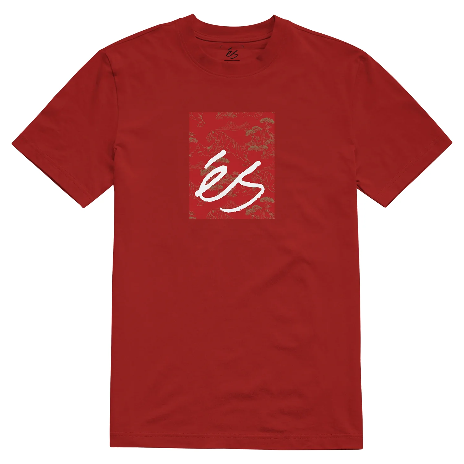 Es Shoes Shirt Tiger Block Red