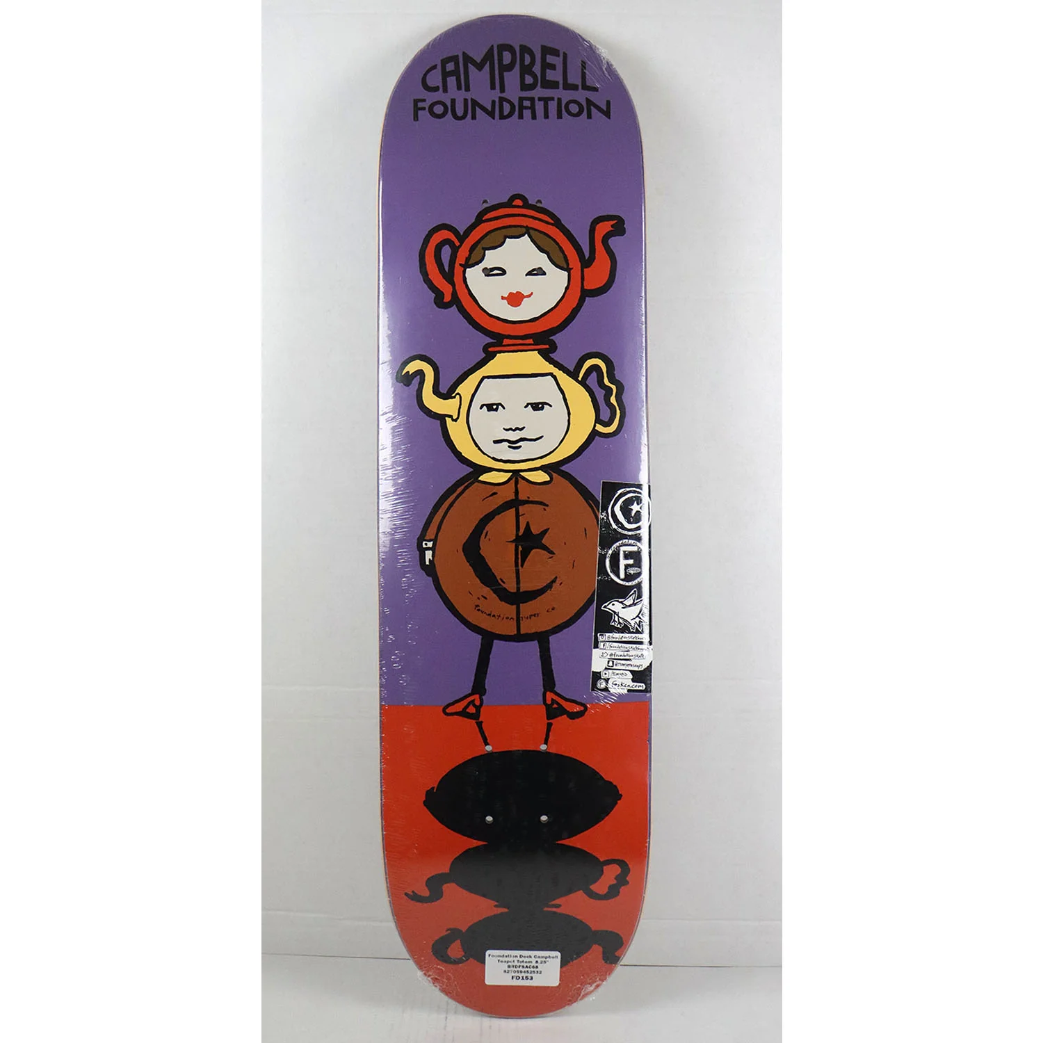 Foundation Skateboard Complete Aidan Campbell Teapot Totem 8.25" x 32" Independent Satori Upgrade - Image 2