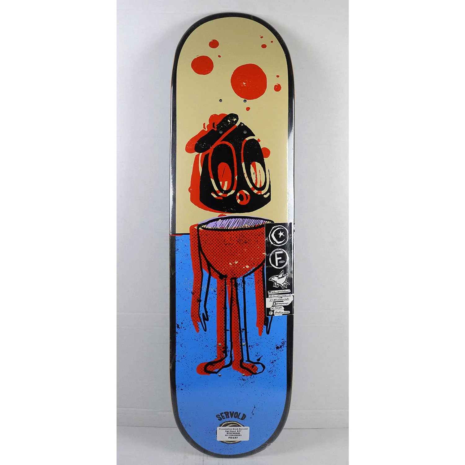 Foundation Skateboard Complete Dakota Servold Egg Head 8.5" x 31.88" - Image 2