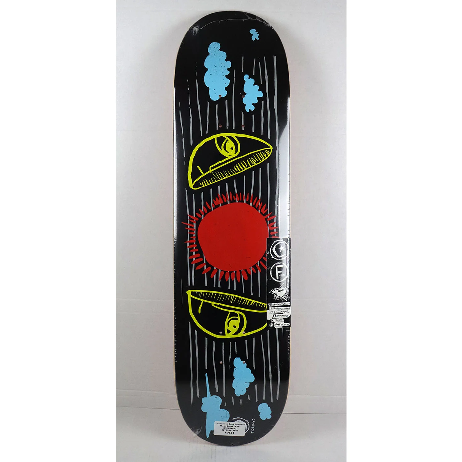 Foundation Skateboard Deck Aidan Campbell Moon Break 8.25" x 32" - Image 2