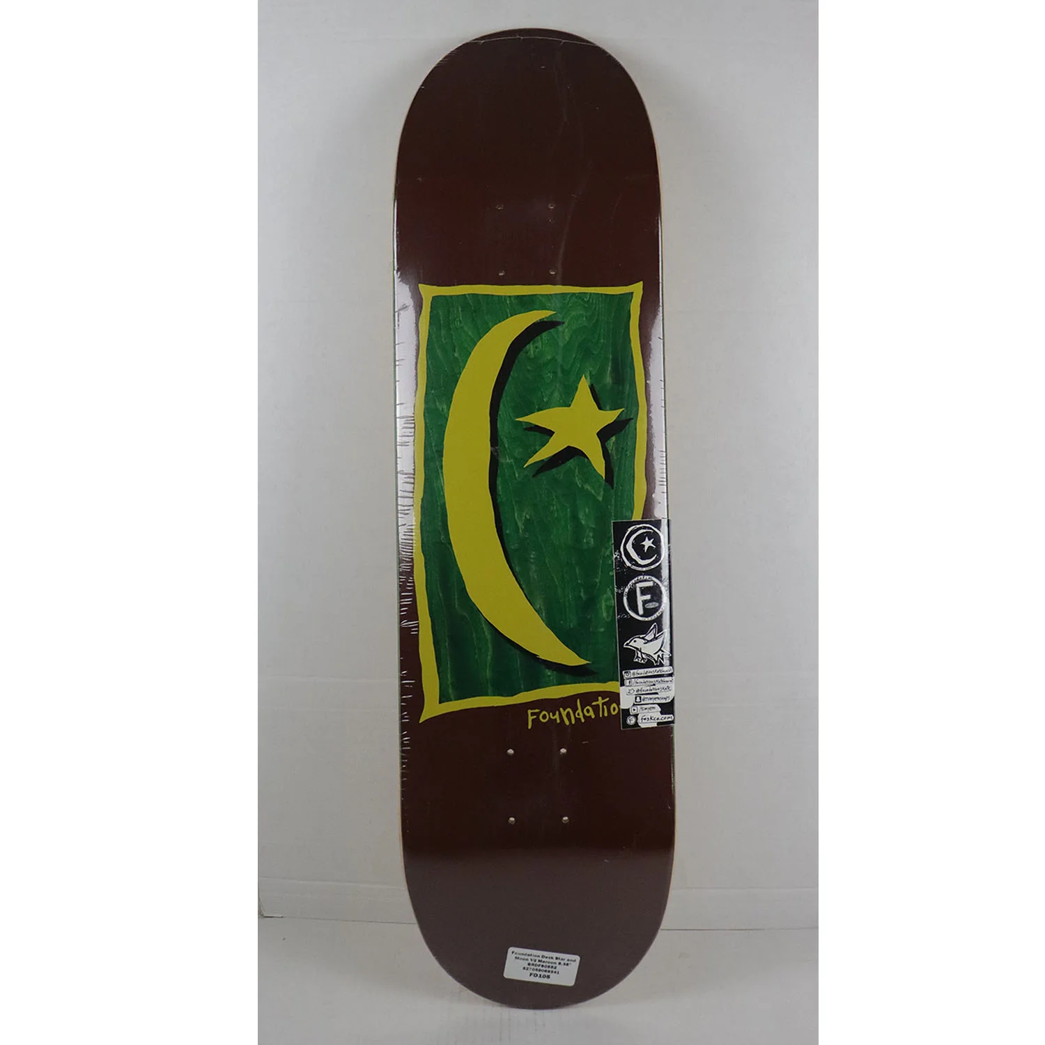 Foundation Skateboard Deck Star and Moon V2 8.38" x 32.25" - Image 2