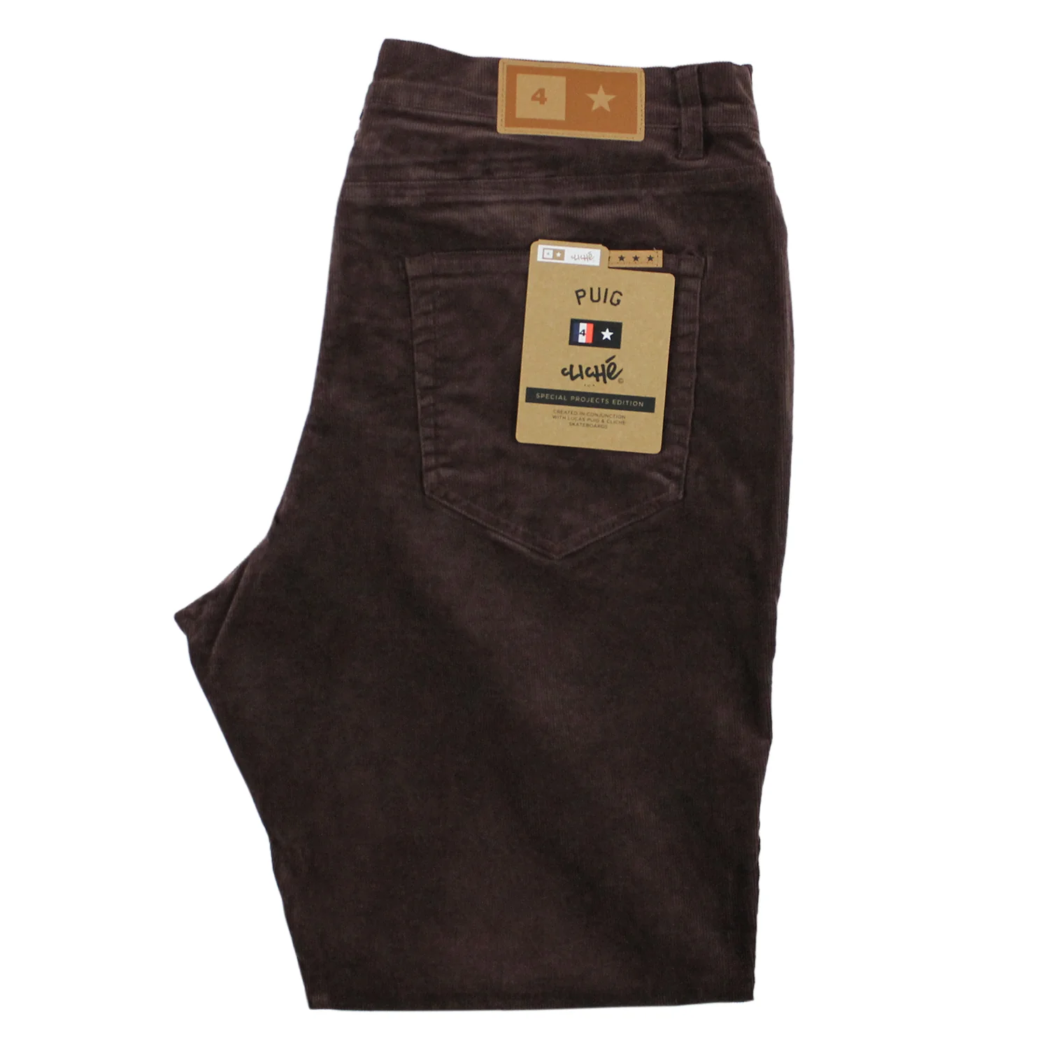 Fourstar Skateboard Pants Lucas Puig Signature Cord Merlot - Image 3