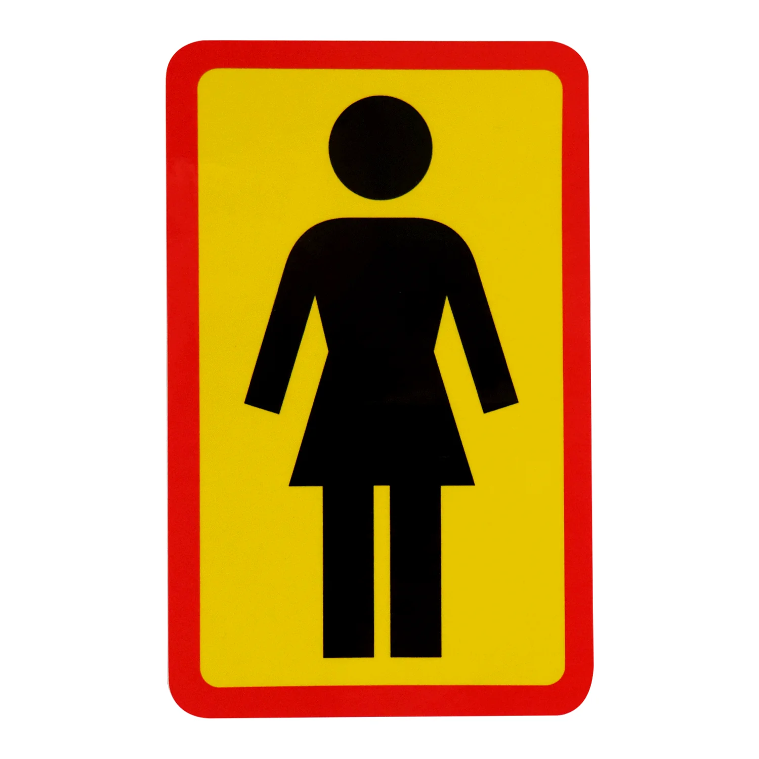 Girl Skateboard Sticker OG Decal Black/Yellow/Red 6" x 3.75" 5-Pack - Image 2