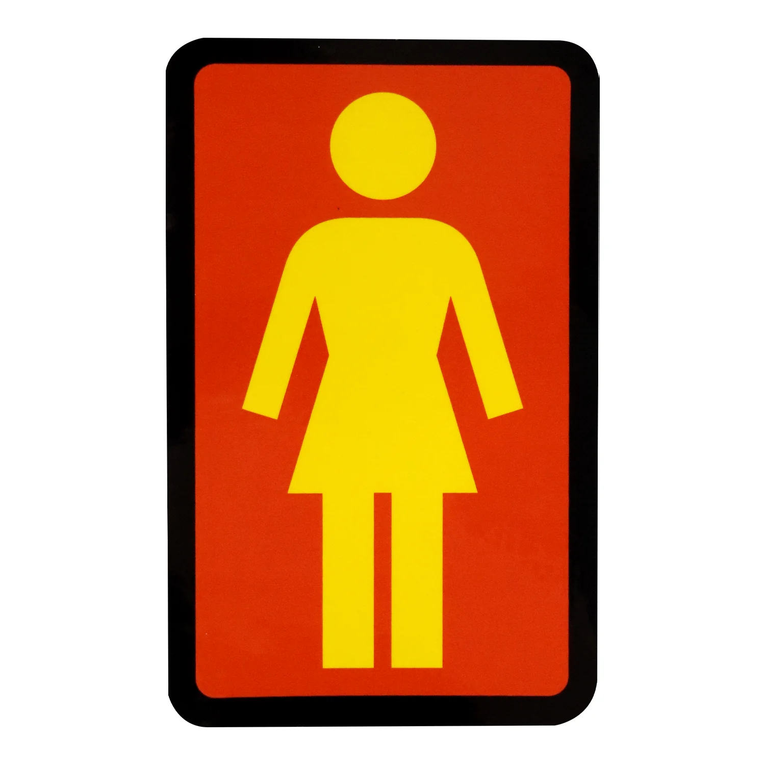 Girl Skateboard Sticker OG Decal Yellow/Brown/Black 6" x 3.75"