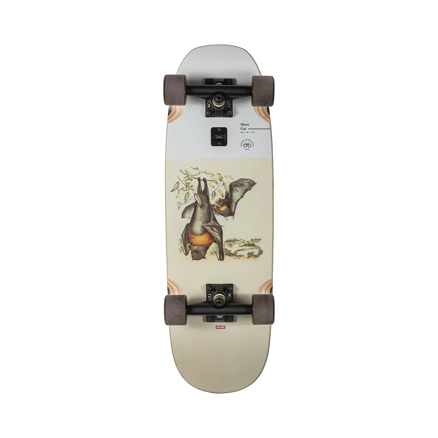 Globe Cruiser Skateboard Short Cut Flying Foxes 8.75" x 28"