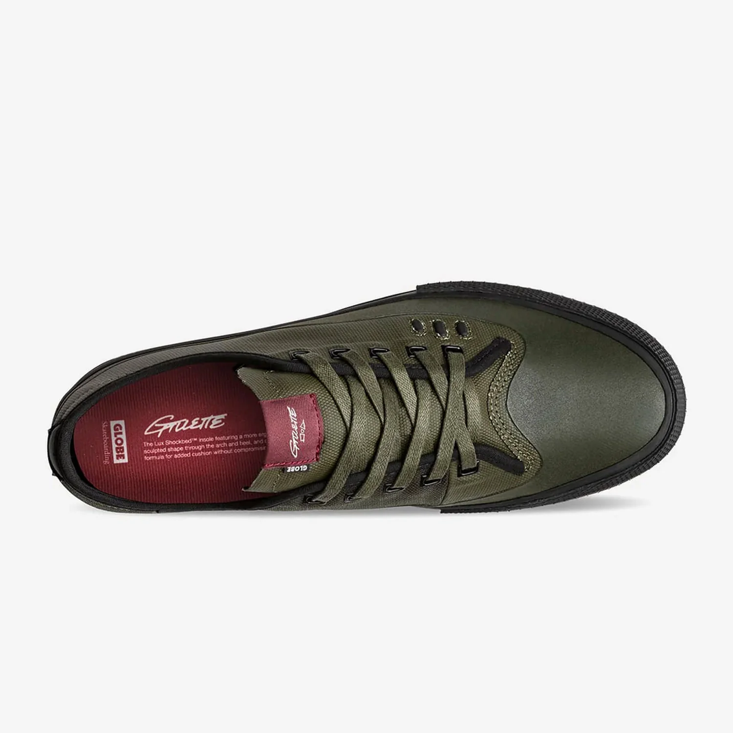 Globe Skateboard Shoes Gillette Dark Olive/Black - Image 2