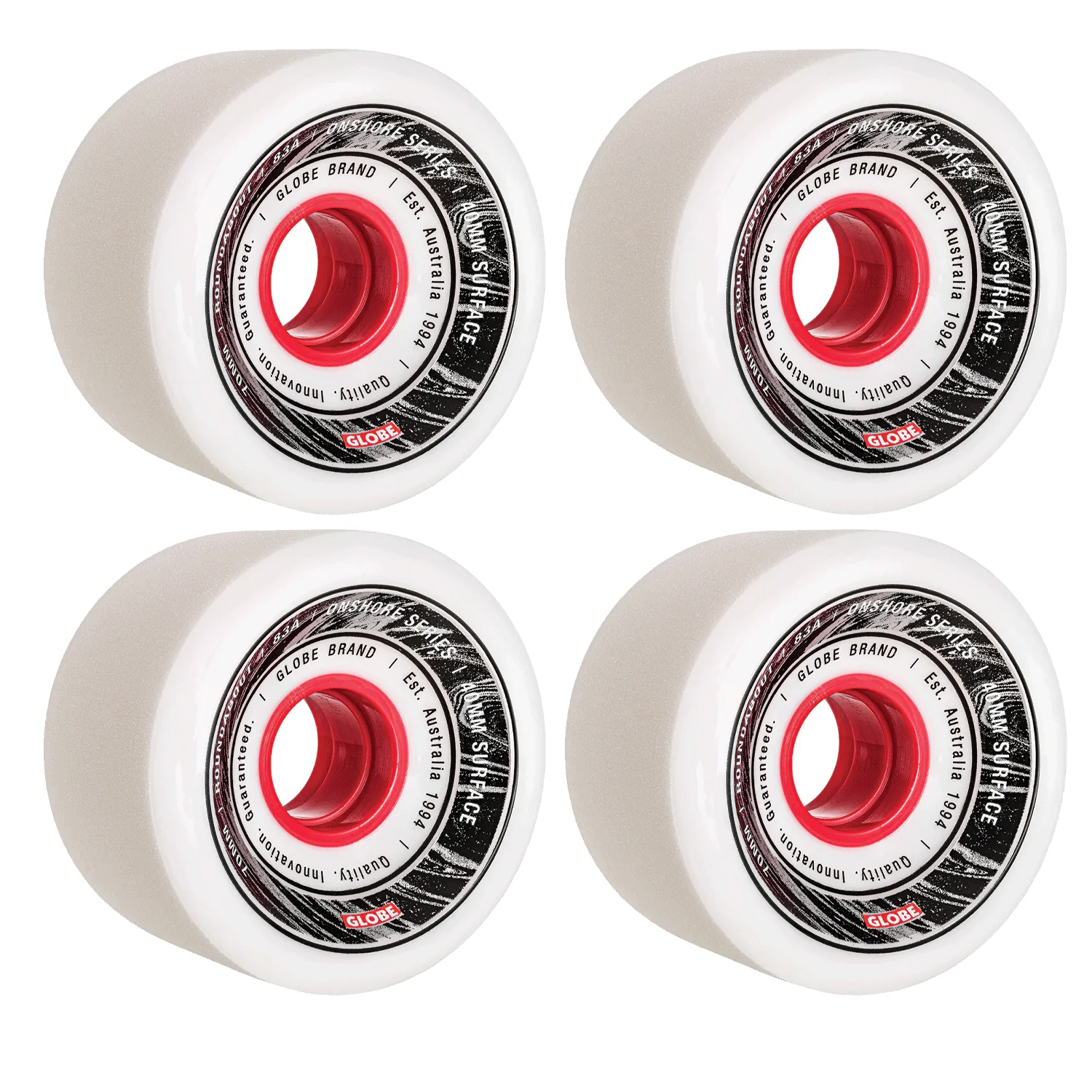 Globe Wheels Roundabout Onshore 70mm 83A White/Red