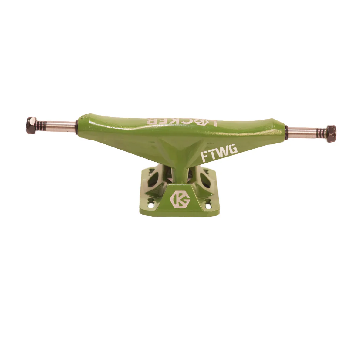 Grind King Skateboard Trucks Locker 2 9.5" Axle Army (Pair) - Image 3