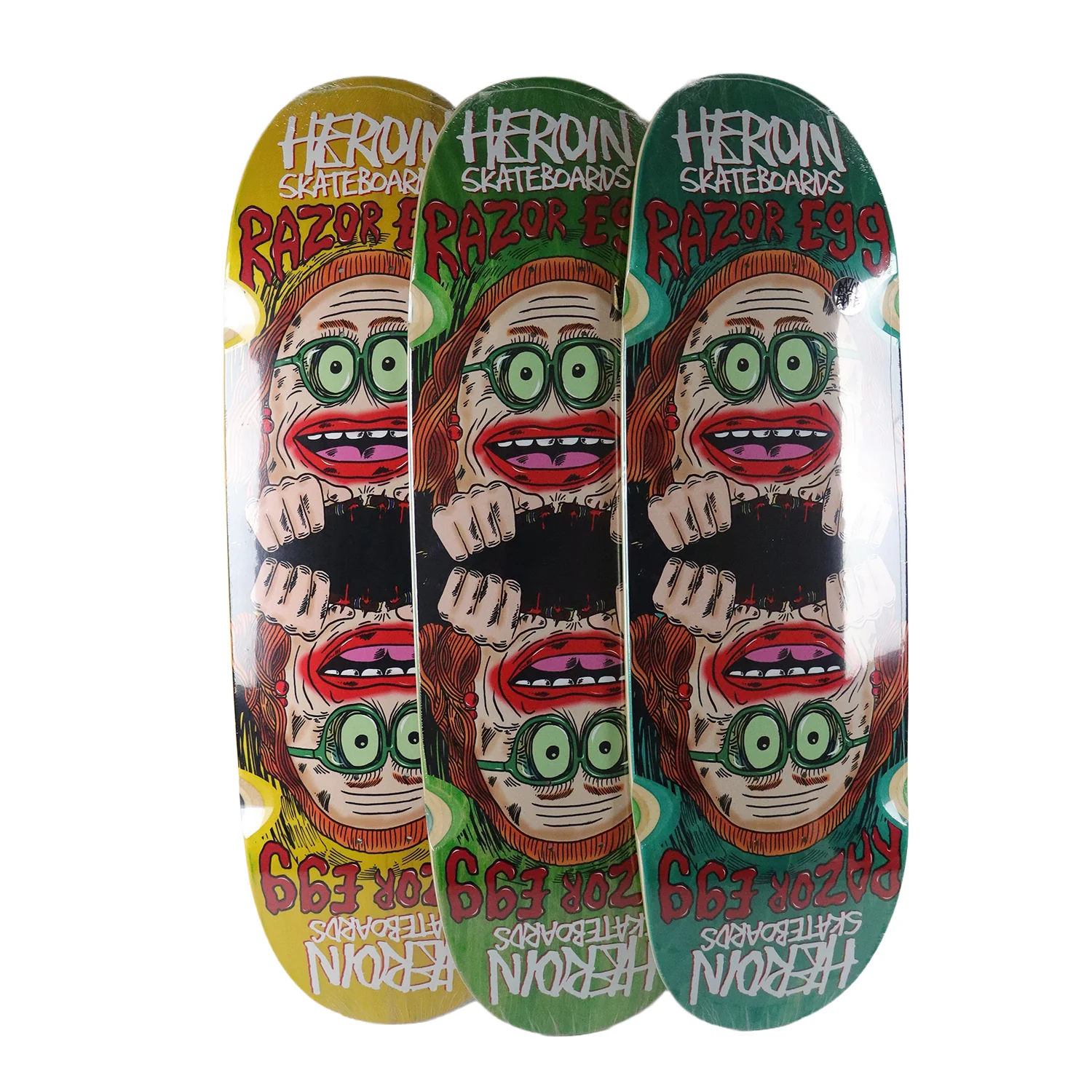 Heroin Skateboard Complete Auntie Razoregg (Assorted) Assorted 9.75" x 32.68" - Image 2