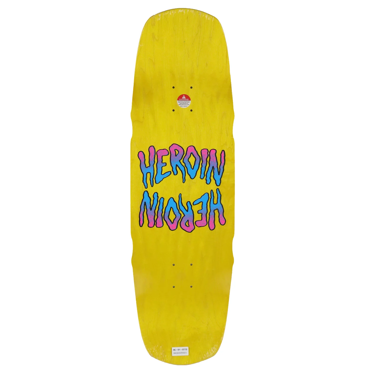 Heroin Skateboard Deck Seeing Double Mutated Symmetrical Gold 9.5" x 32" - Image 3