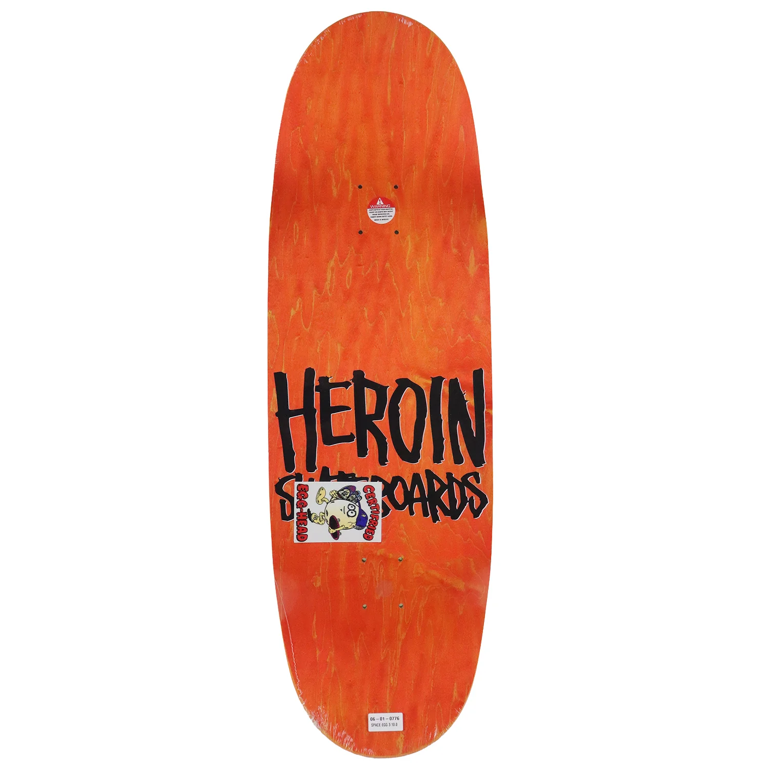 Heroin Skateboard Deck Space Egg 3 Green 10" x 32.625" - Image 3