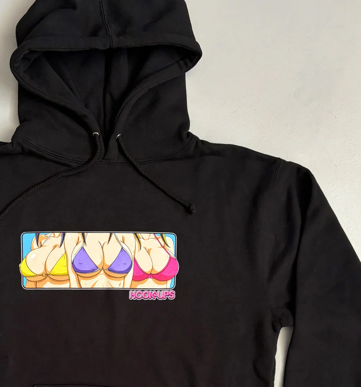 Hook Ups Skateboards Hoody 3 Girls Black - Image 2