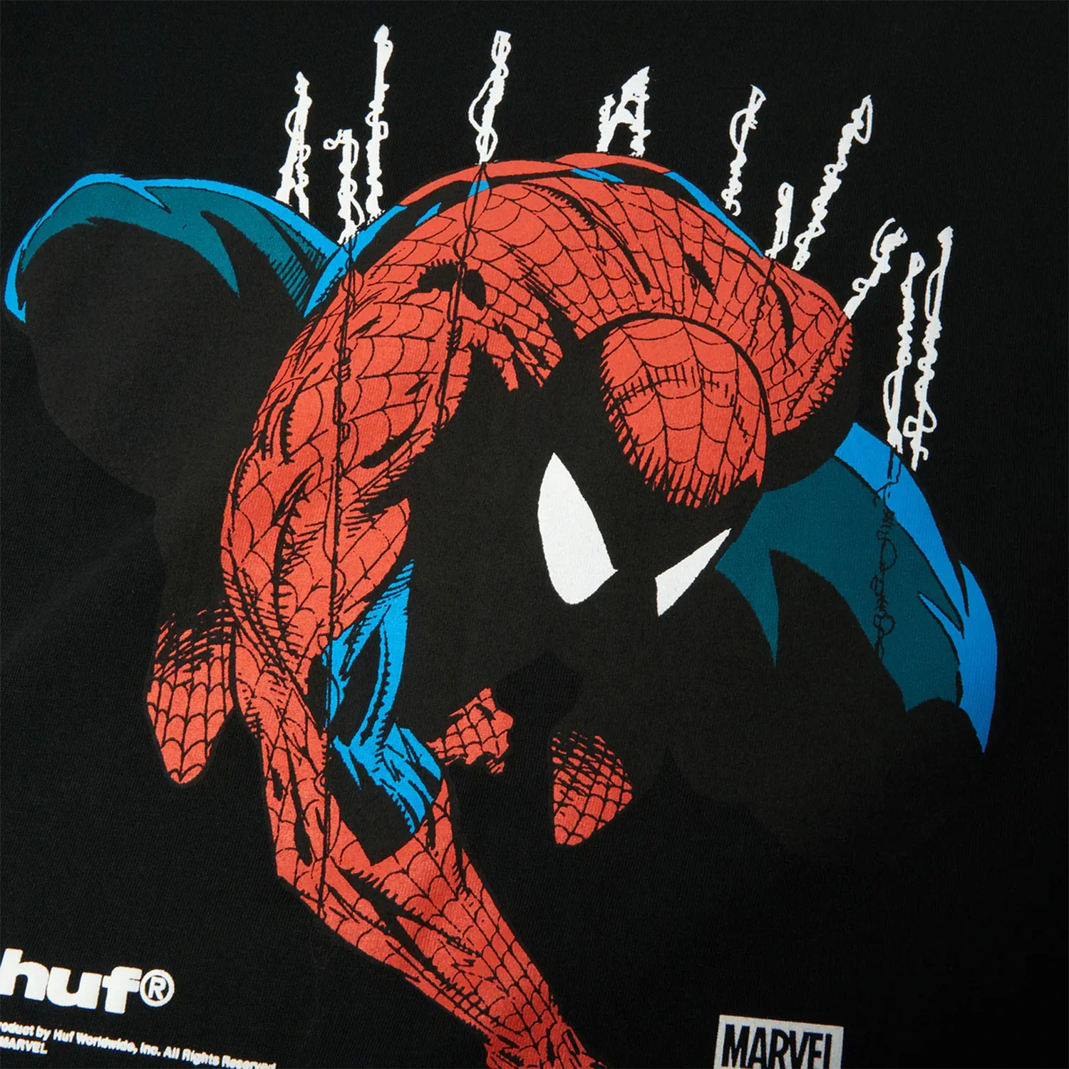 Huf X Marvel Spider-Man Perceptions T-Shirt Black - Image 2
