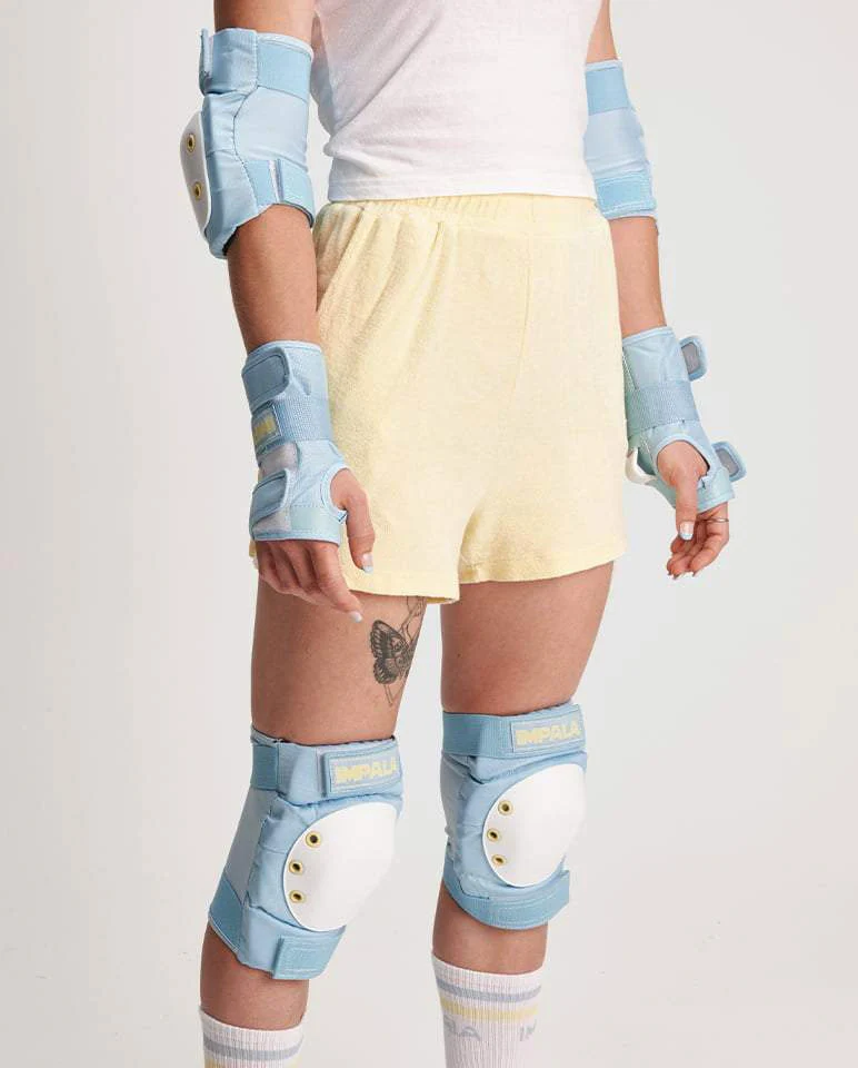 Impala Rollerskates Protective Set - Knee Pads, Elbow, Wrist Guards - Blue - Youth Small - Image 5