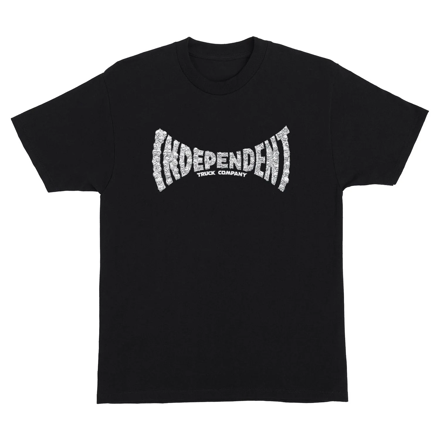 Independent Skateboard T-Shirt Skull Span Black