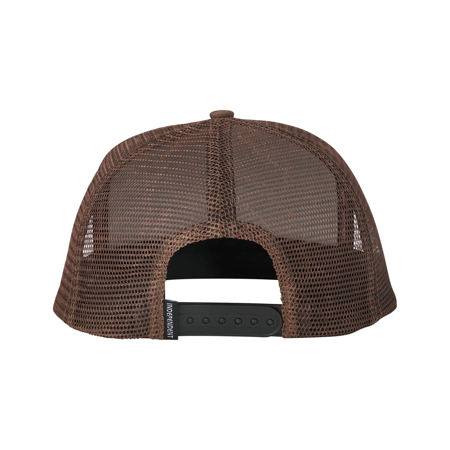 Independent Skateboard Trucks Hat BTG Summit Printed Mesh Trucker White/Tan/Brown - Image 2