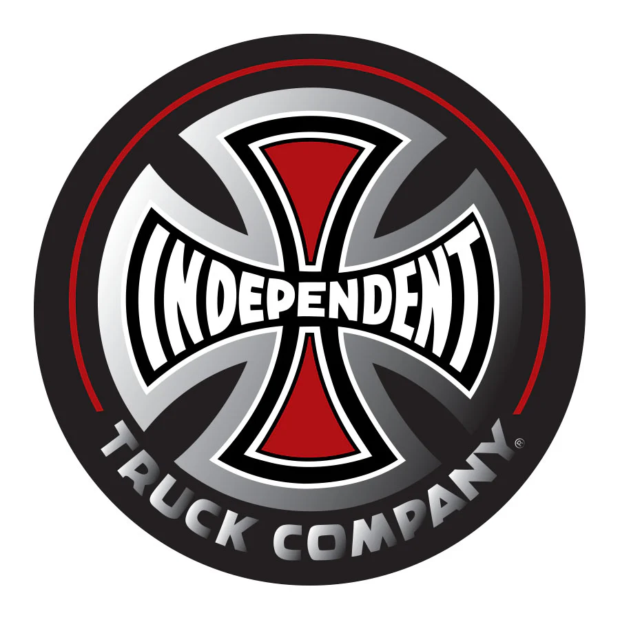 Independent Truck Co Skateboard Foil Cross Sticker Black 3"