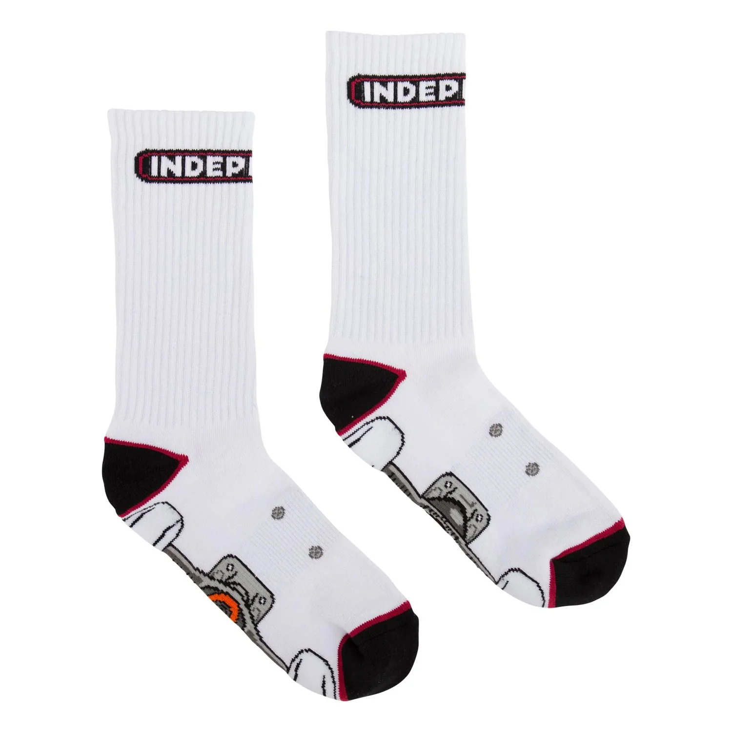 Independent Trucks Socks Truck Crew White 1 Pair - Image 3