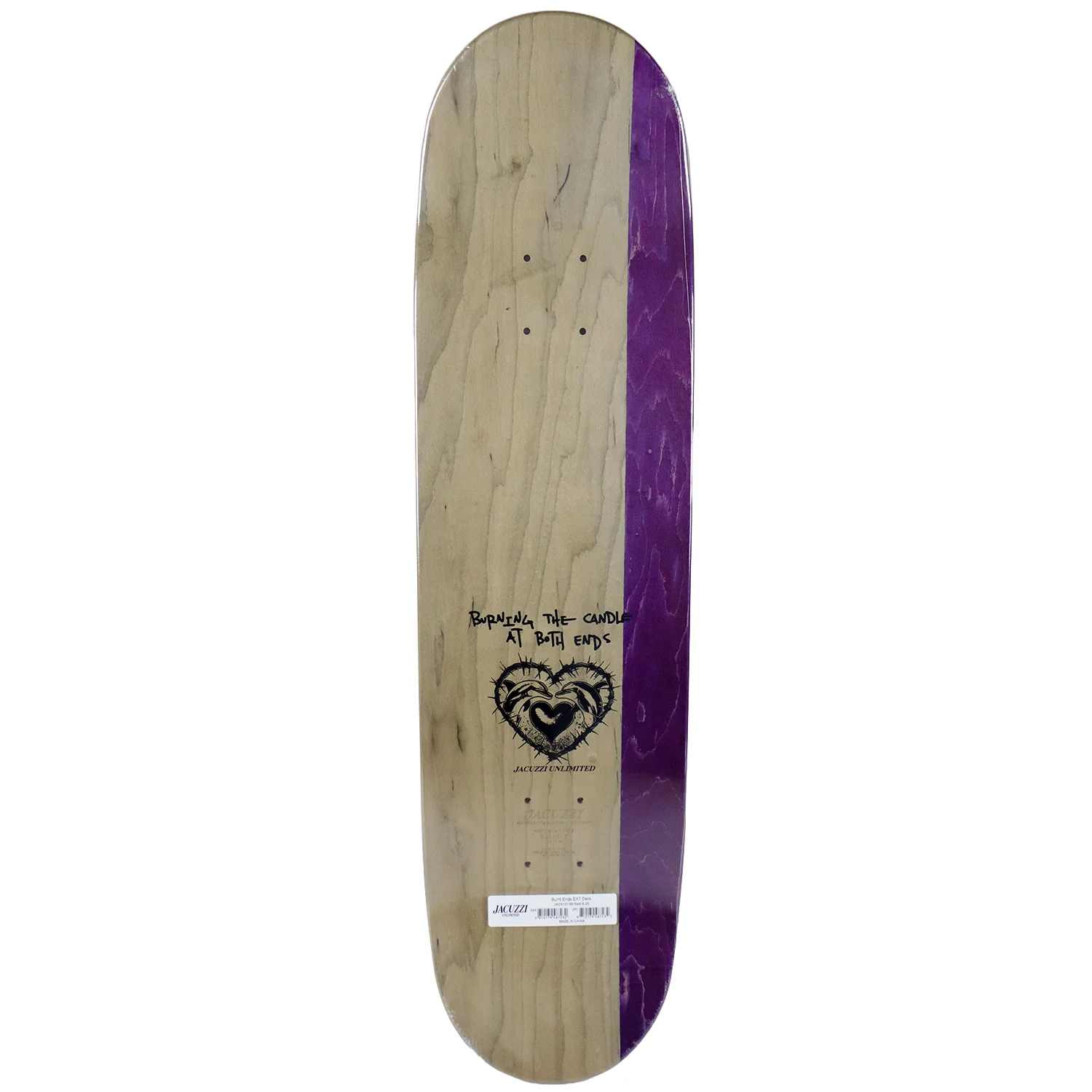 Jacuzzi Skateboard Deck Burnt Ends Twin 8.25" x 31.5" - Image 3