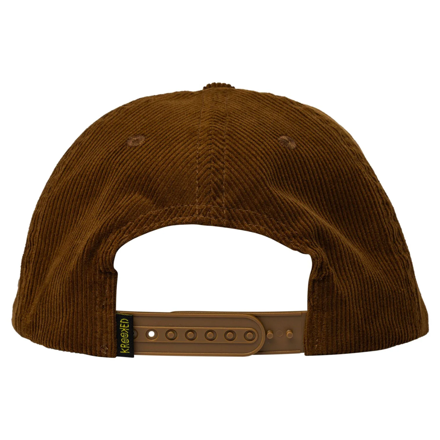 Krooked Skateboards Hat Skript Snapback Brown/Gold - Image 2