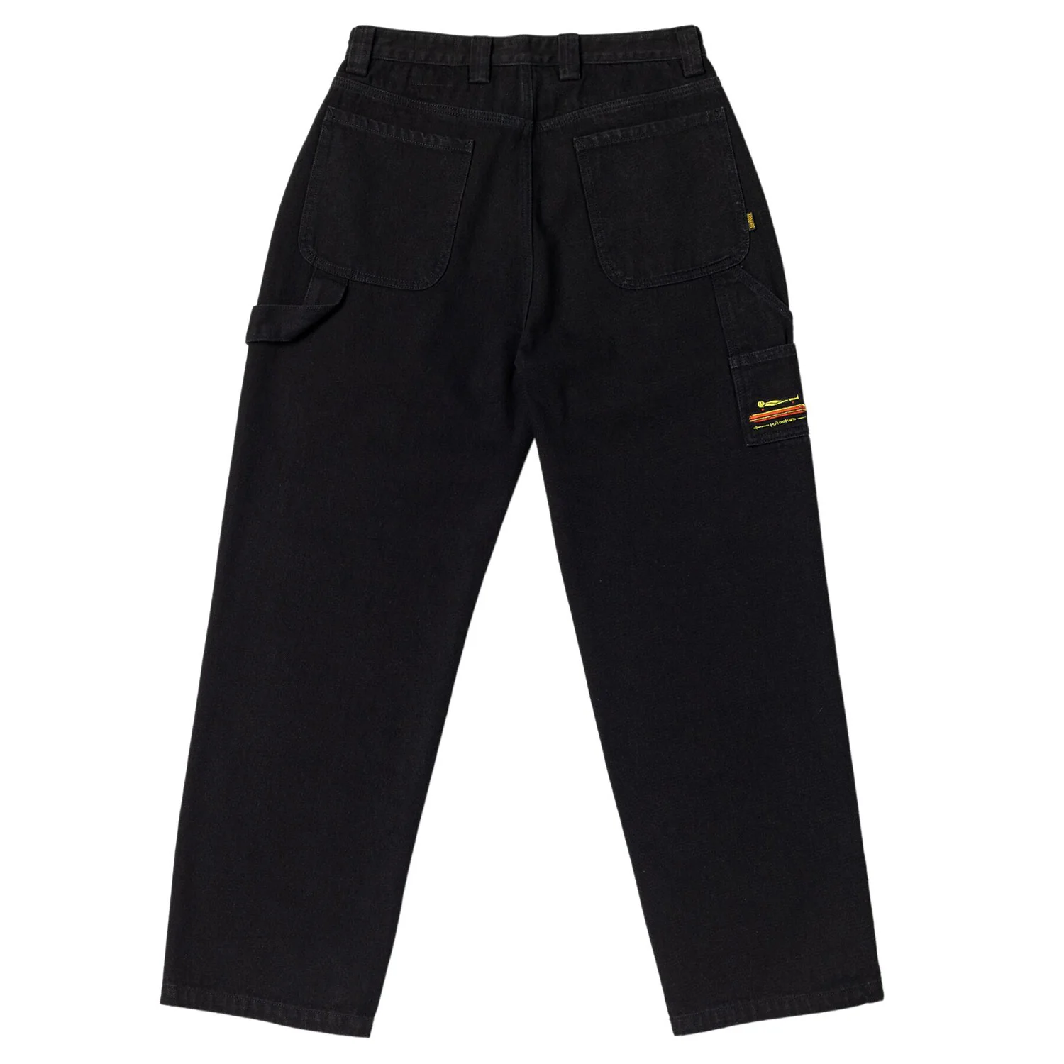 Krooked Skateboards Pants Koffin Carpenter Black Denim - Image 2