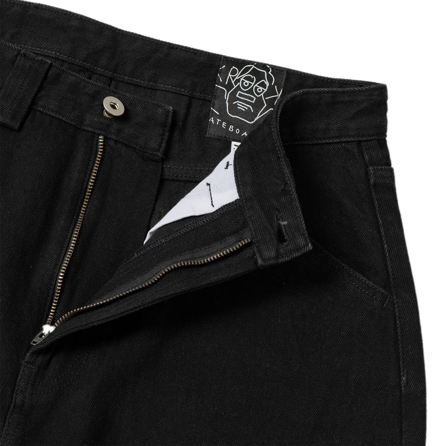 Krooked Skateboards Pants Koffin Carpenter Black Denim - Image 5