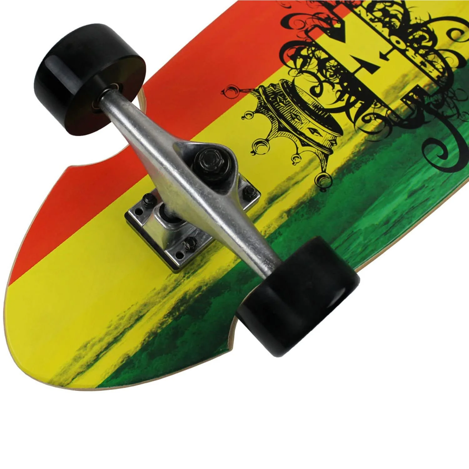 Krown Longboard Complete Kicktail Rasta - Image 3