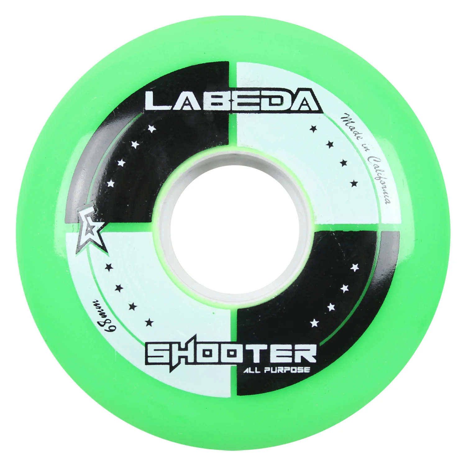 Labeda Roller Hockey Wheels - Shooter 68mm 83A Green (8-Pack) - Image 2