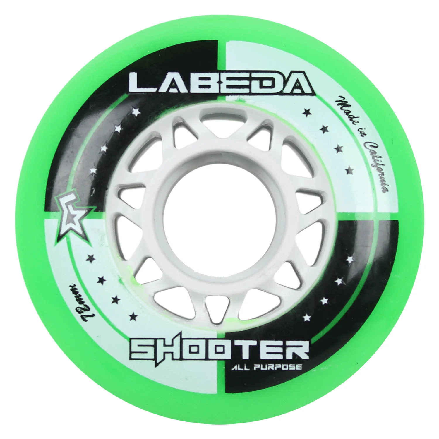 Labeda Roller Hockey Wheels - Shooter 72/80 HiLo 83A Green (8-Pack) - Image 2