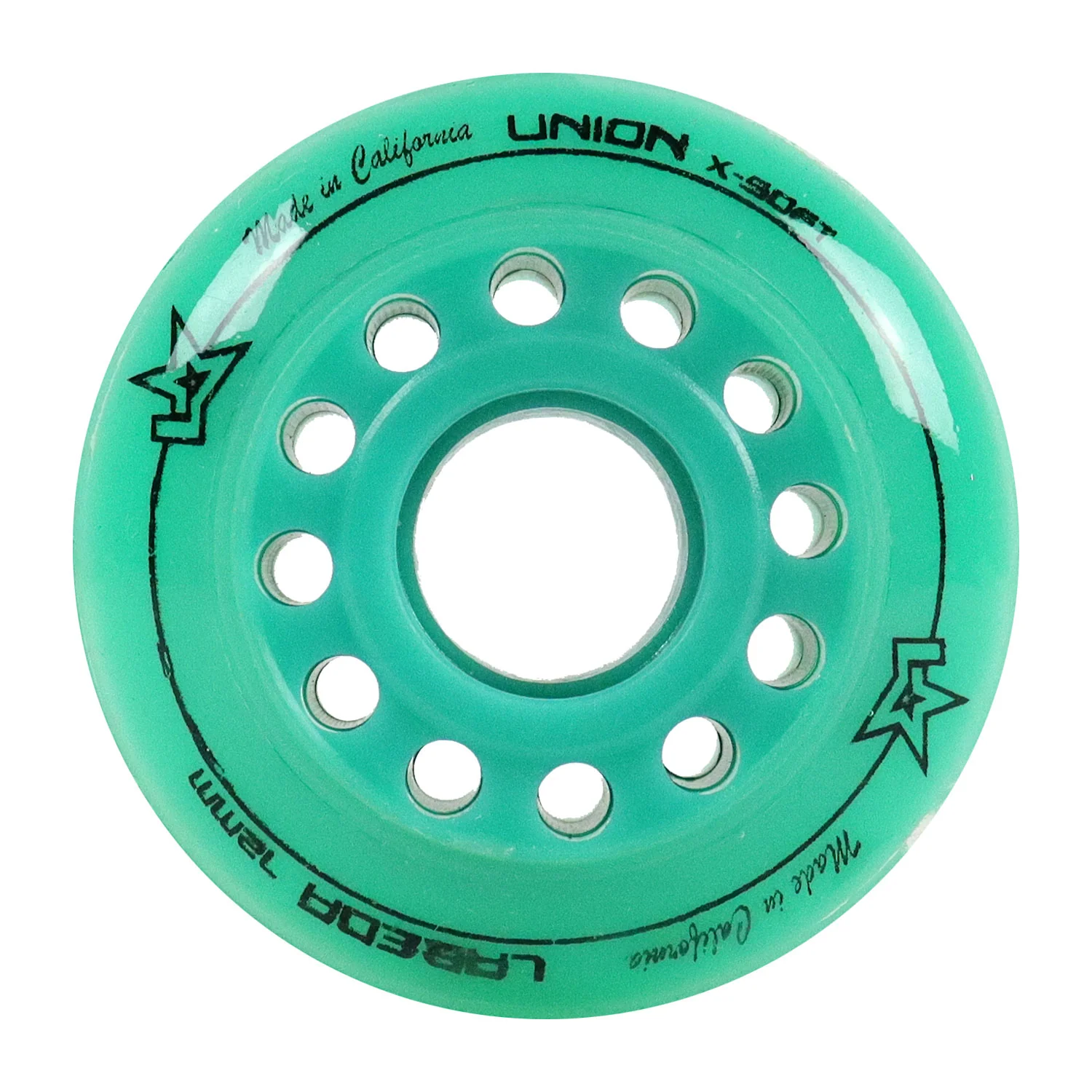 Labeda Roller Hockey Wheels - Union 72mm 74A Teal (8-Pack) - Image 2