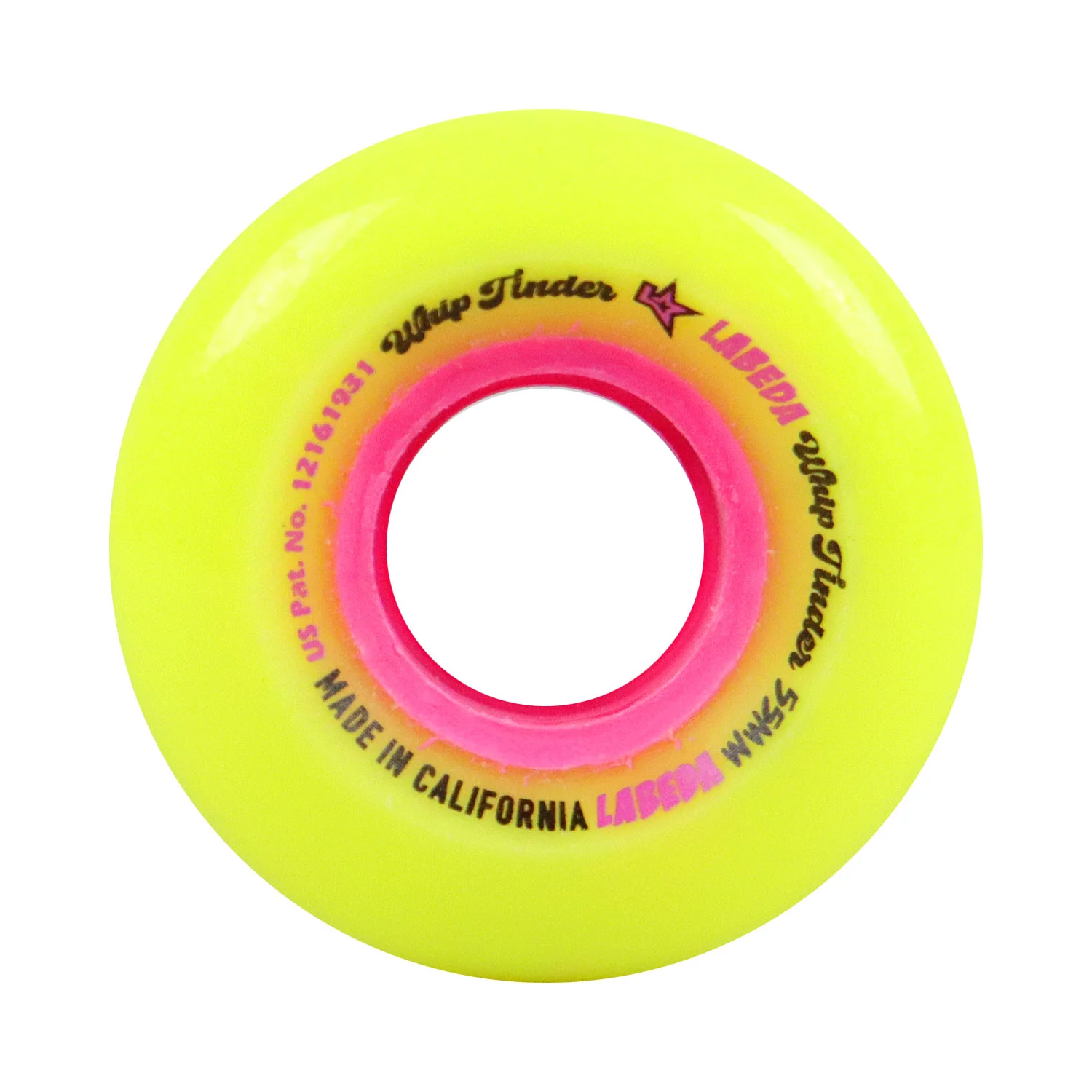 Labeda Whips Roller Hockey Goalie Wheels - Tender Yellow 55mm - 10-Pack with Evo Spacers - Image 2