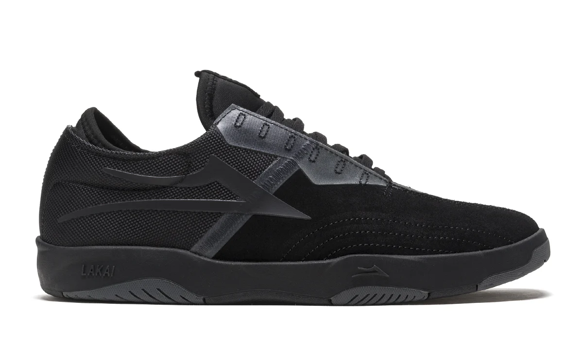 Lakai Skateboard Shoes Mod All Black Suede - Image 2
