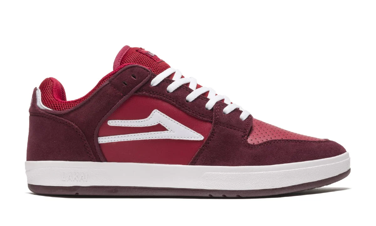 Lakai Skateboard Shoes Telford Low Burgundy/Cardinal Suede