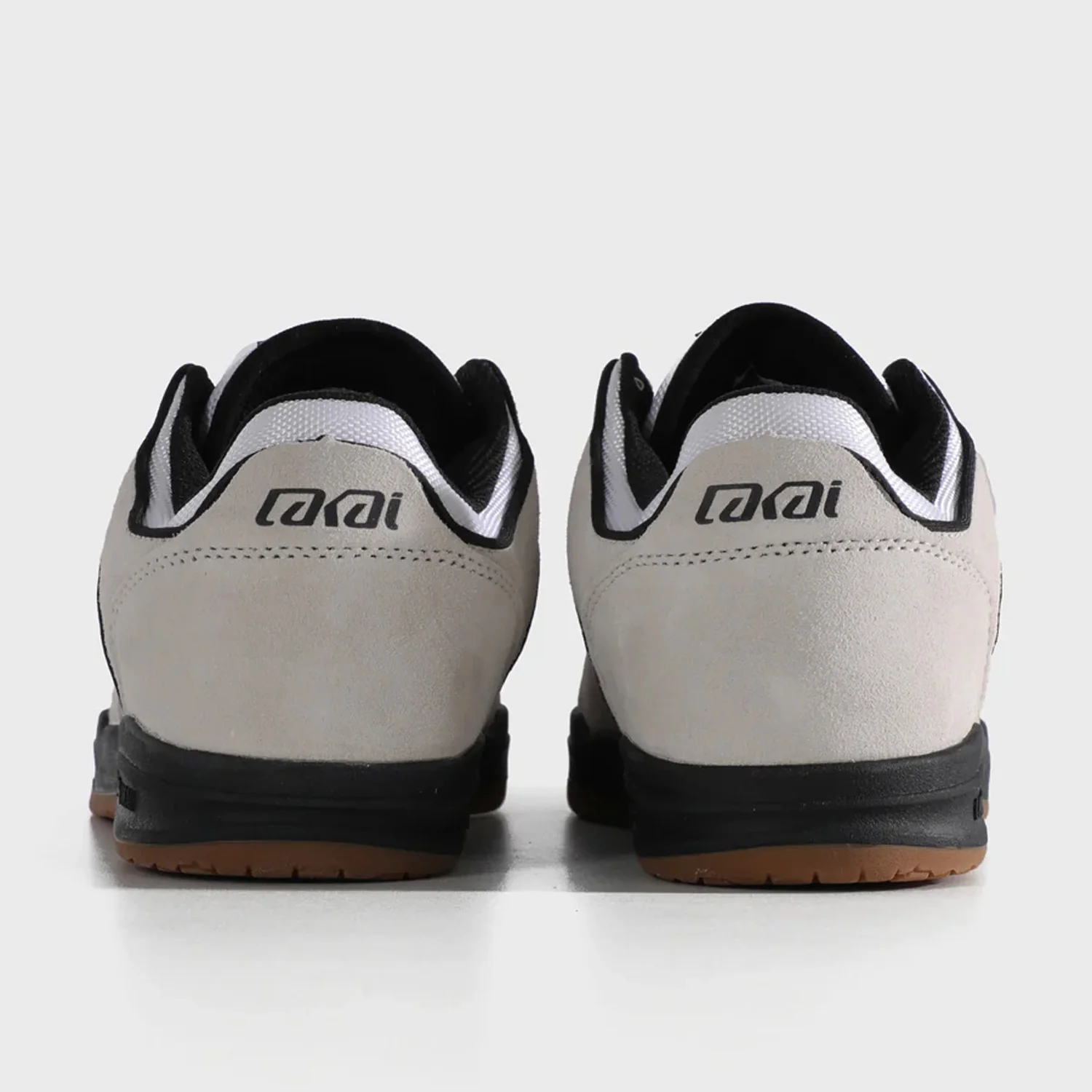 Lakai Skateboard Shoes Telford Low White Suede Cordura Black - Image 4