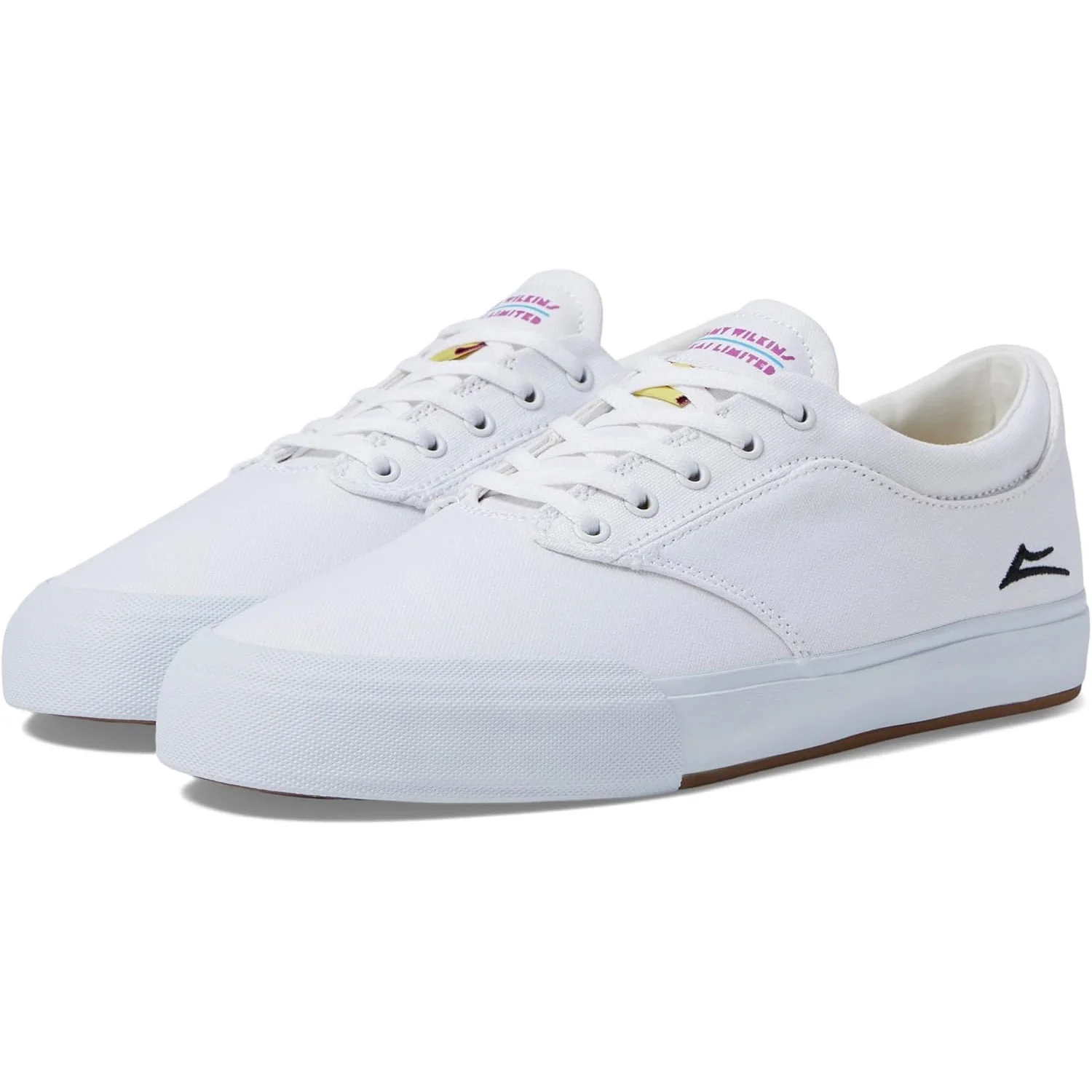 Lakai Skateboard Shoes Wilkins White Canvas - Image 2