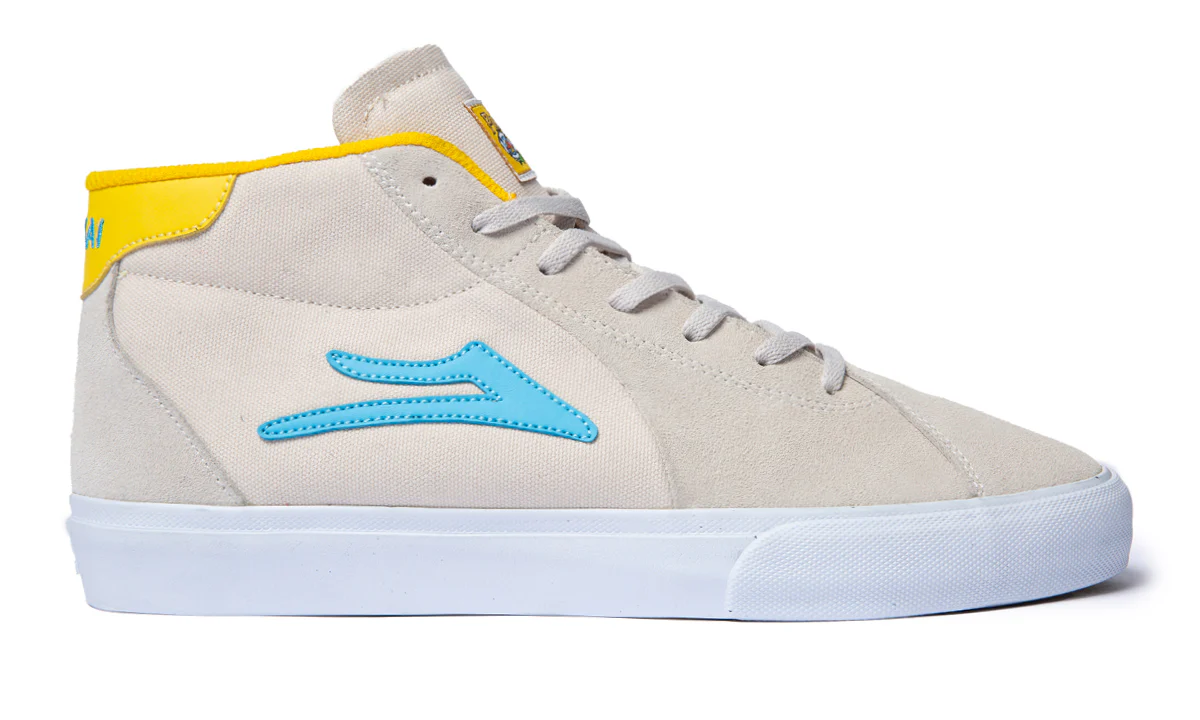 Lakai x Pacifico Skateboard Shoes Flaco II Mid Cream Suede - Image 2