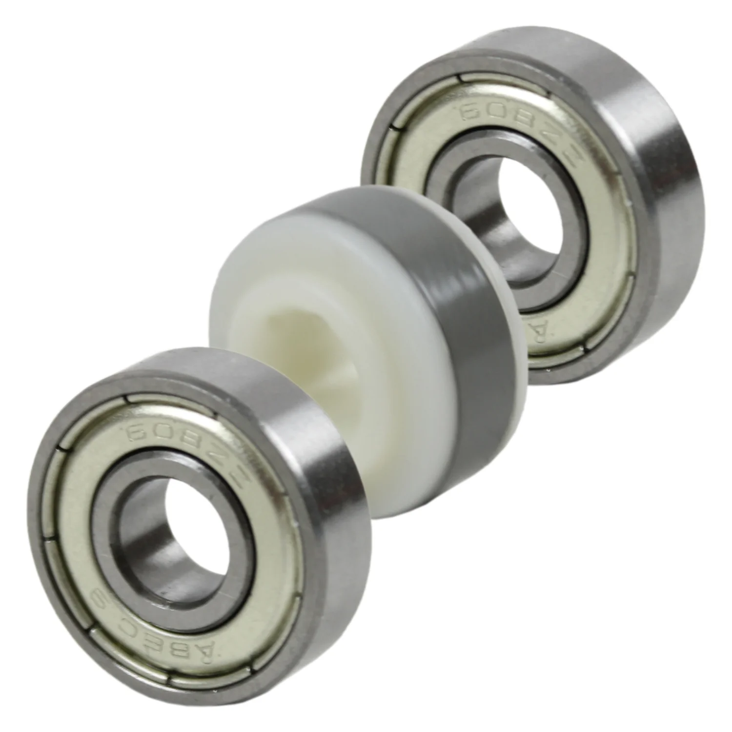 LED Scooter Wheels Set of 2 With Bearings - Red/Clear - Image 3