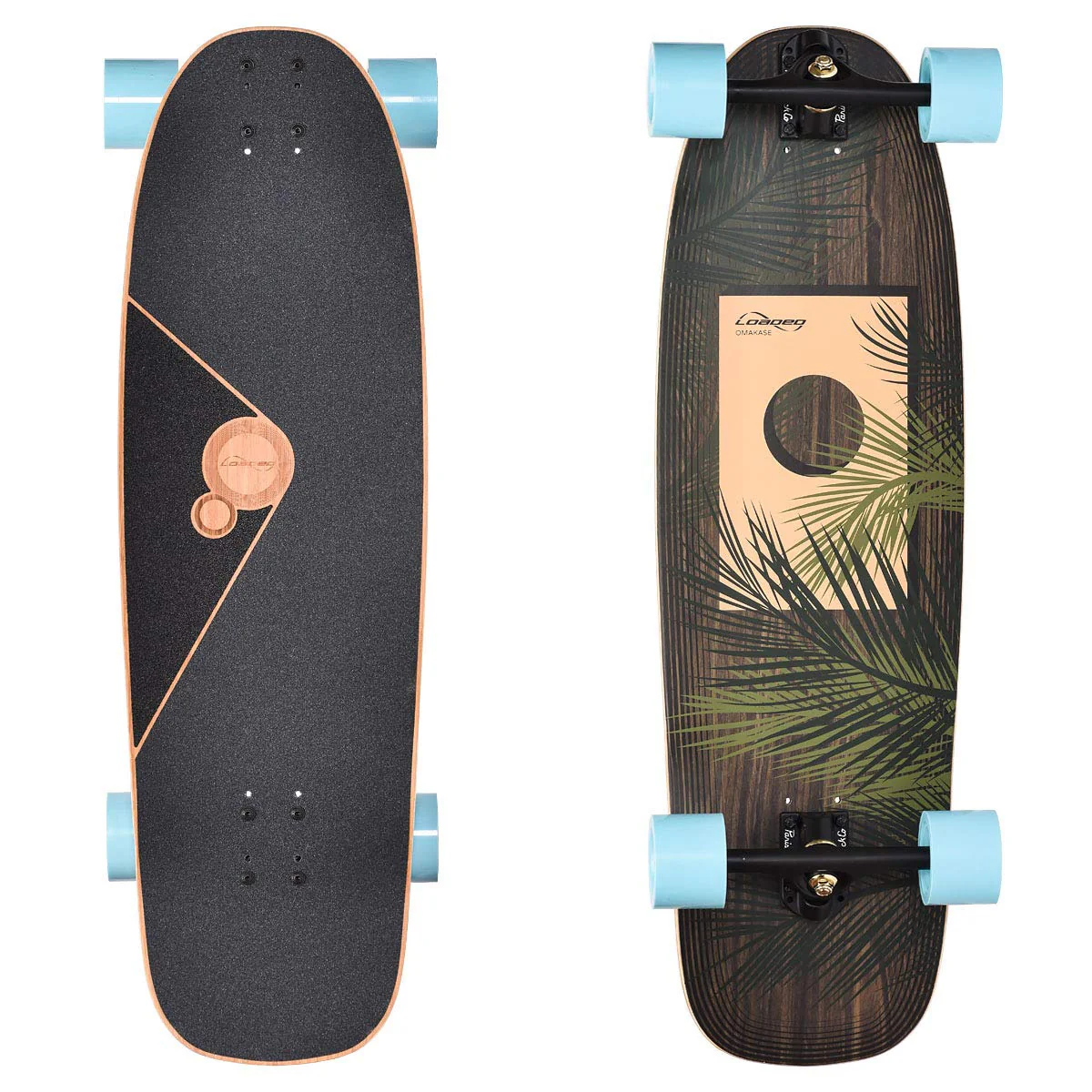 Loaded Boards Omakase Bamboo Palm (Paris 180mm Trucks, 77a In Heat)