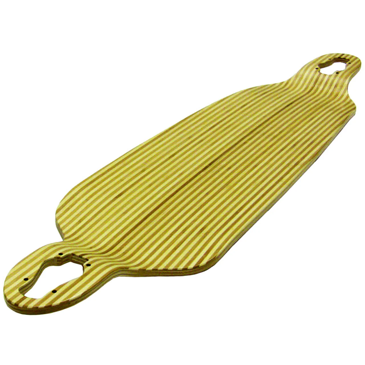 Longboard Moose Drop Down/Through Deck 9.75" x 39.75" Zebra Bamboo - Image 3