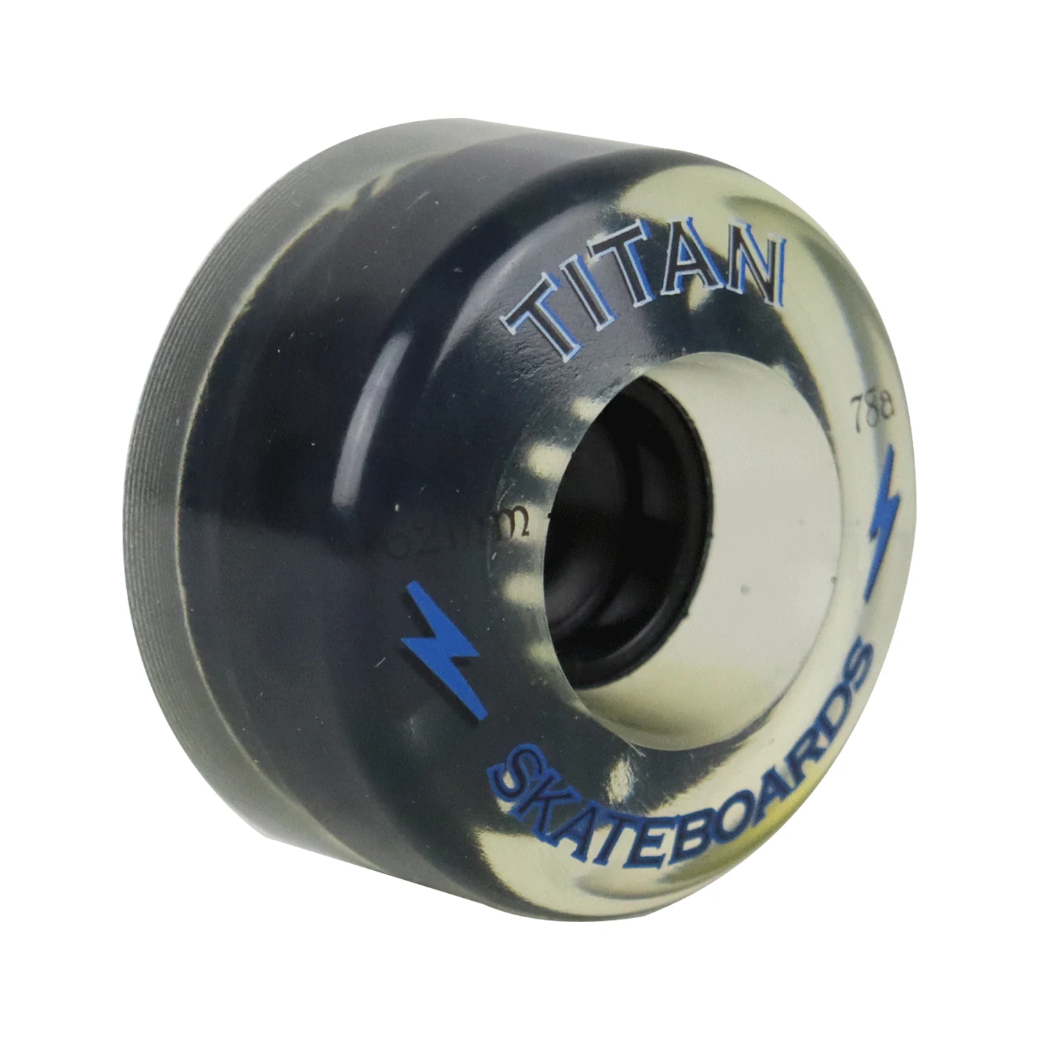 Longboard Wheels 62mm 78A White Rearset "Titan Skateboards" Graphic - Image 5