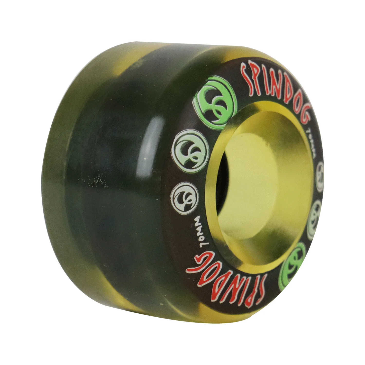 Longboard Wheels 70mm 82A Clear Rearset "Spindog" Graphic - Image 5