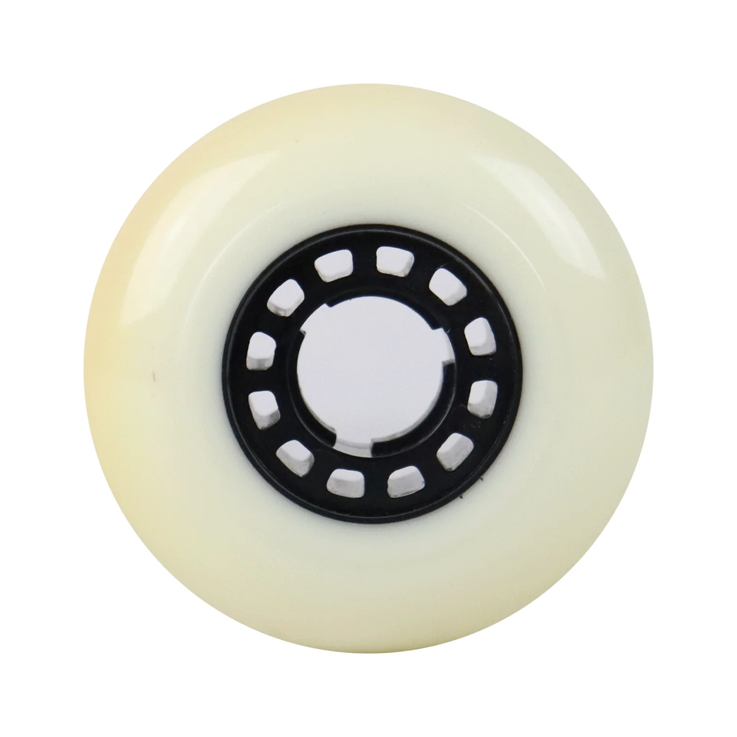 Longboard Wheels 76mm 82A White Rearset with Plastic Core "Skatebrake" Graphic - Image 3