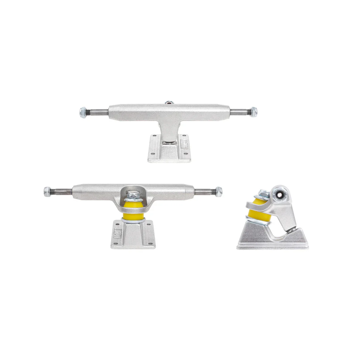Lurpiv Skateboard Trucks Hollow Polished Silver 140 (8.1") Set of 2 - Image 6