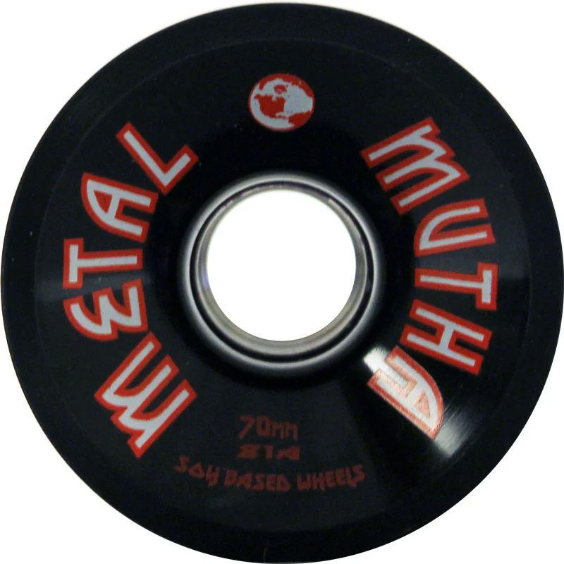 Luv Yo Mutha Longboard Wheels Metal CNC Aluminum Core 70mm 81A Black Dregs - Image 3
