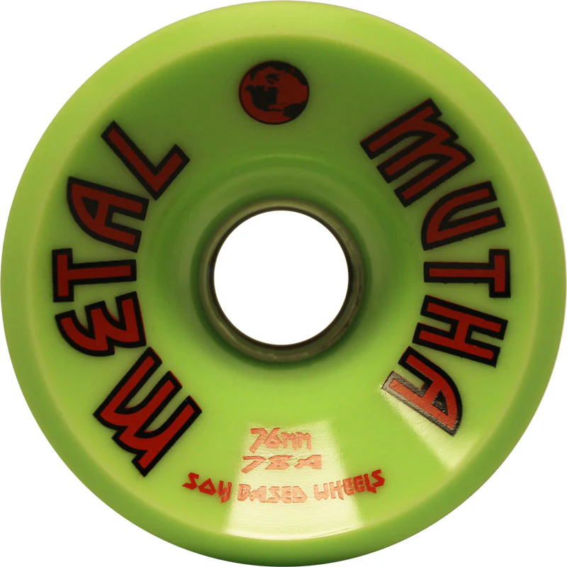 Luv Yo Mutha Longboard Wheels Metal CNC Aluminum Core 76mm 78A Green Dregs - Image 3